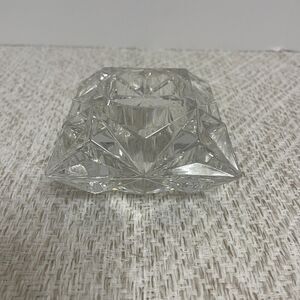 Vintage PartyLite Crystal Votive Candle Holder Quad Prism P0129 Retired